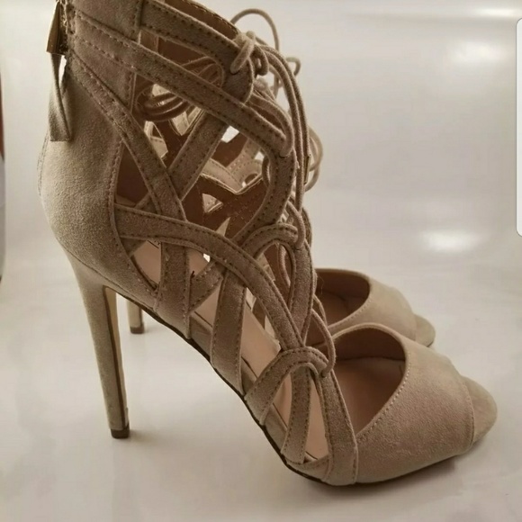 Sassy Open Toe lace-up heels - Picture 2 of 5